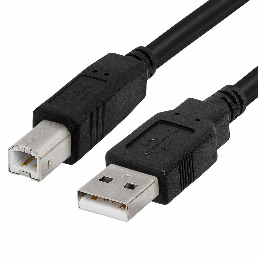 USB 2.0 Printer Cable High Speed USB A to USB B Printer & Scanning Cable Black 1.5M