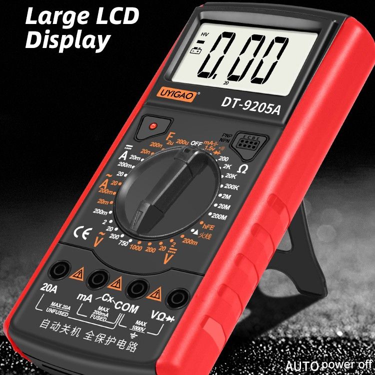 LCD Digital Multimeter Voltmeter ACDC Tester DT-9205A