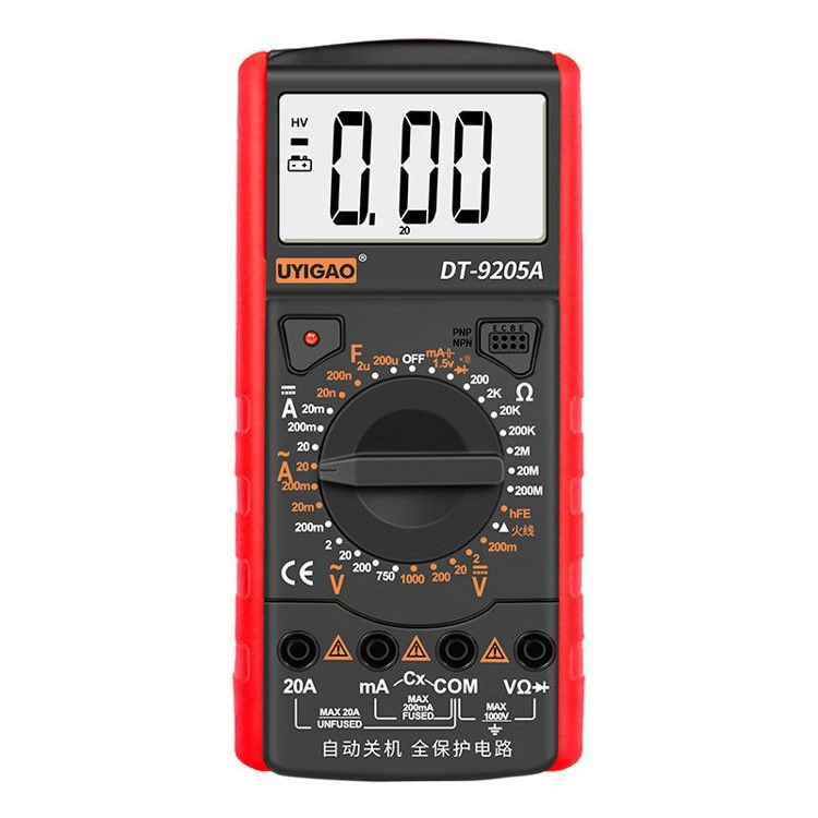 LCD Digital Multimeter Voltmeter ACDC Tester DT-9205A