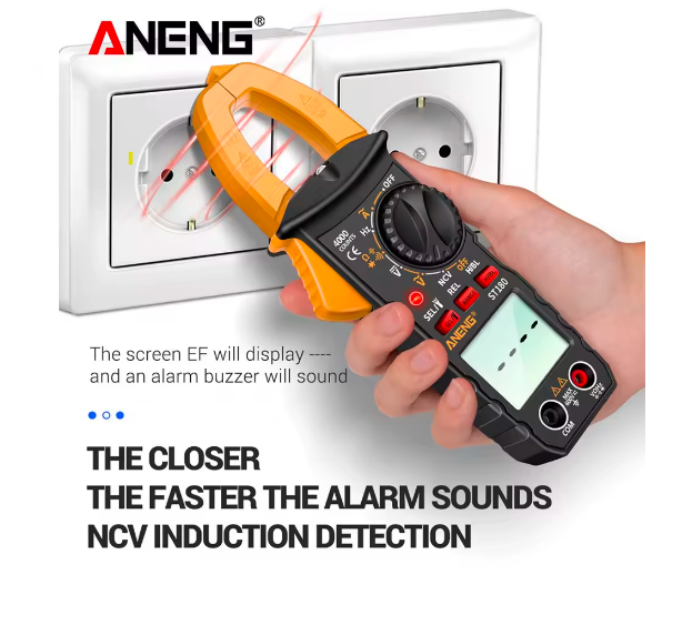 Aneng ST180 AC Current Clamp Meter Digital 4000 Counts Multimeter Ammeter Voltage Tester Car Amp Hz Capacitance NCV Ohm Tool