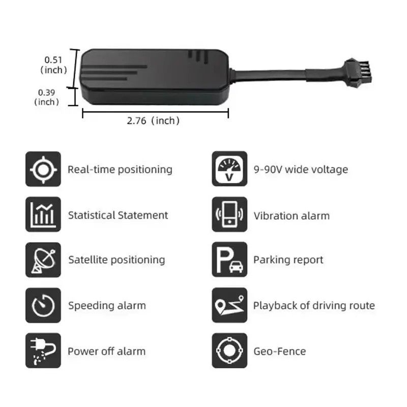 Trackerking J14 2G GPS Tracker for Cars Motor Bike Motorbikes Mini Tracker GT06 Protocol