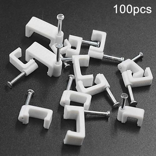 Nail Cable Clips Flat 100Pcs.