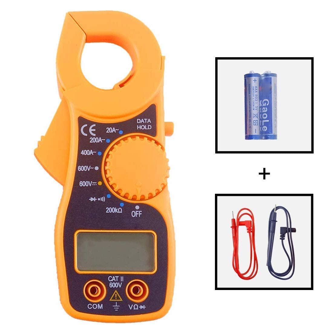 Mini Pocket-Sized Digital Clamp Meter MT-87 Portable LCD Clamp Digital Multimeter - AC/DC Voltage, Current & Ohm Tester