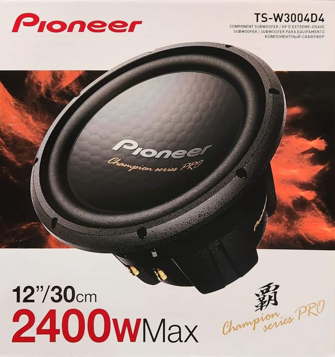 Pioneer TS-W3004D4 Champion Pro Series 12″ 2400W Subwoofer Double Coil Super Bass Speaker