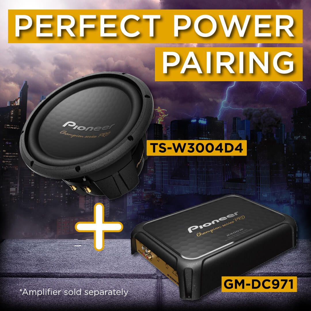 Pioneer TS-W3004D4 Champion Pro Series 12″ 2400W Subwoofer Double Coil Super Bass Speaker