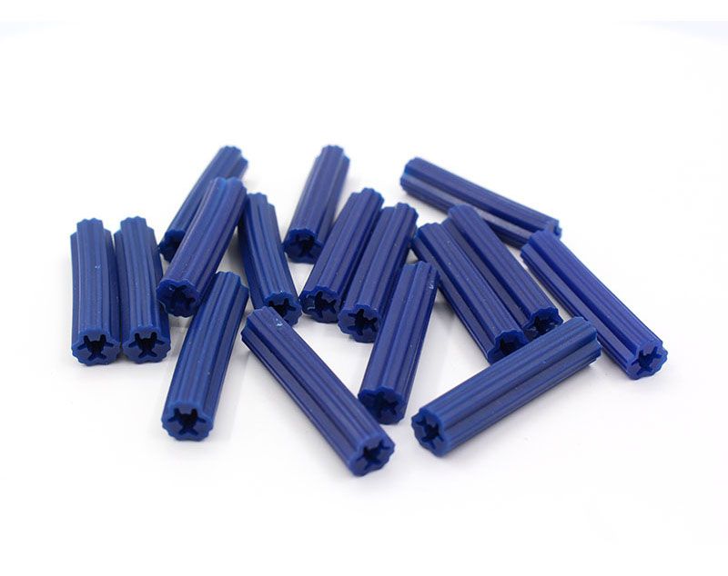 Heavy-Duty Plastic Wall Plugs Anchors 8x38mm 100 Pieces Universal Plug for Solid Walls Brick Concrete