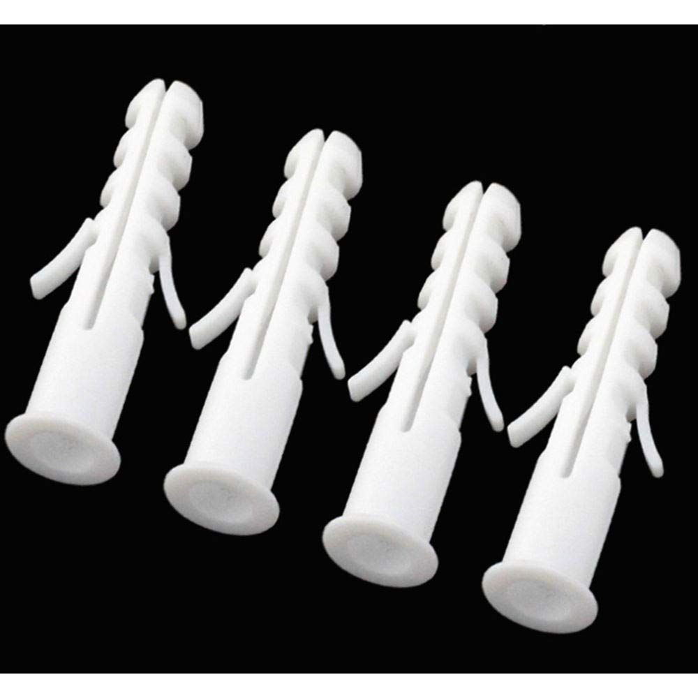 Heavy-Duty Plastic Wall Plugs Anchors 6mm 200 Pieces 8mm 100 Pieces Universal Plug for Solid Walls Brick Concrete