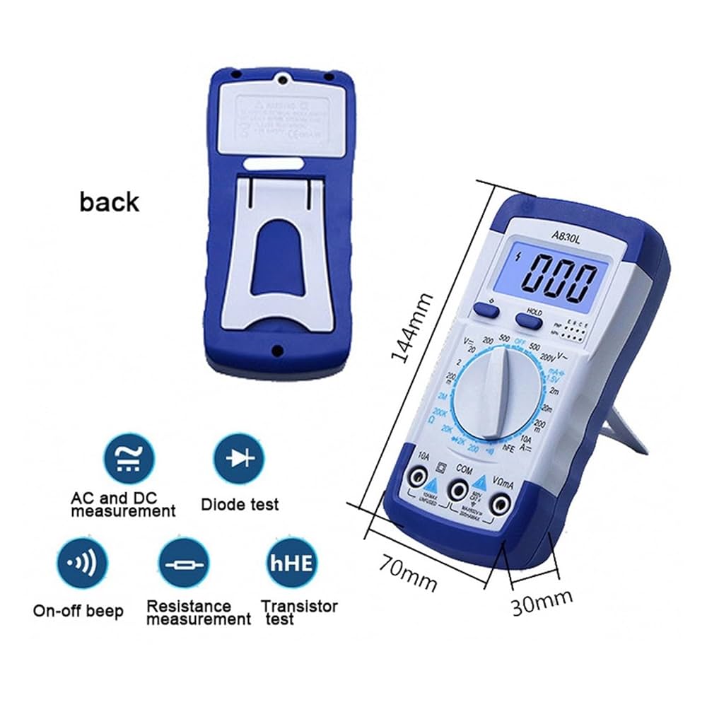 A830L LCD Digital Multimeter AC/DC Voltage Diode Voltmeter Multi tester