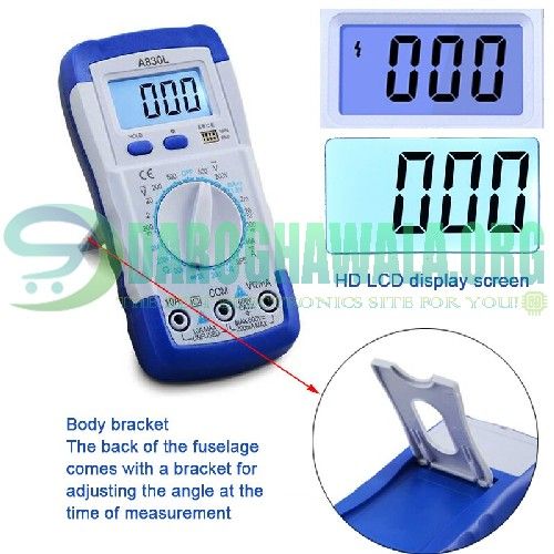 A830L LCD Digital Multimeter AC/DC Voltage Diode Voltmeter Multi tester