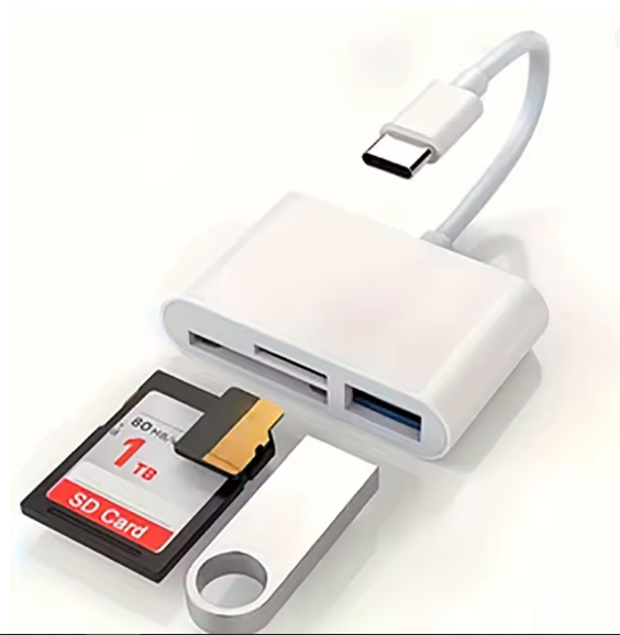 3-in-1 USB C To SD/TF Memory USB Card Reader Compatible With iPhone 15 Pro iPad Mac MacBook Laptop PC & Accessories