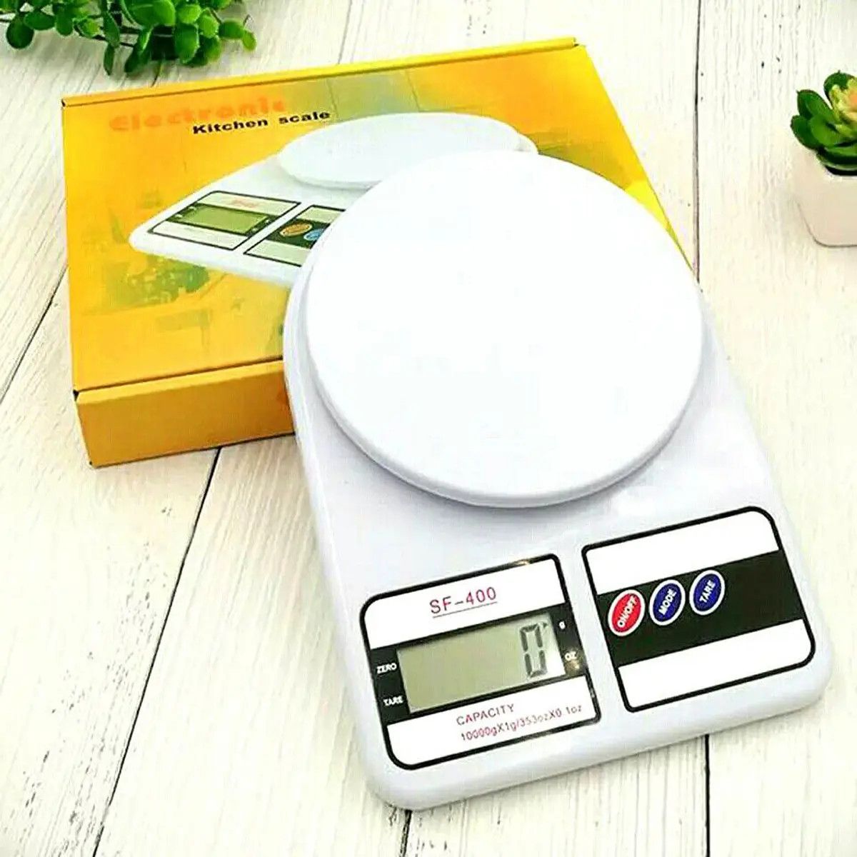 Kitchen Scale Multipurpose Portable Electronic Digital Weighing Scale Weight Machine With Back light LCD Display White 10 kg