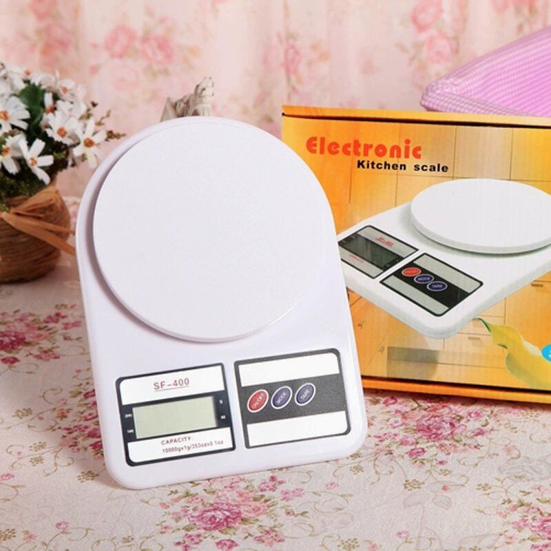 Kitchen Scale Multipurpose Portable Electronic Digital Weighing Scale Weight Machine With Back light LCD Display White 10 kg