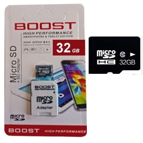 Boost High Performance Memory Card SD Card 8GB 16GB 32GB 64GB 128GB 256GB Options Micro SD Cards with an Adapter for Smartphones & Tablets and all types of gadgets