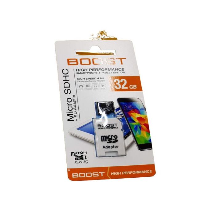 Boost High Performance Memory Card SD Card 8GB 16GB 32GB 64GB 128GB 256GB Options Micro SD Cards with an Adapter for Smartphones & Tablets and all types of gadgets