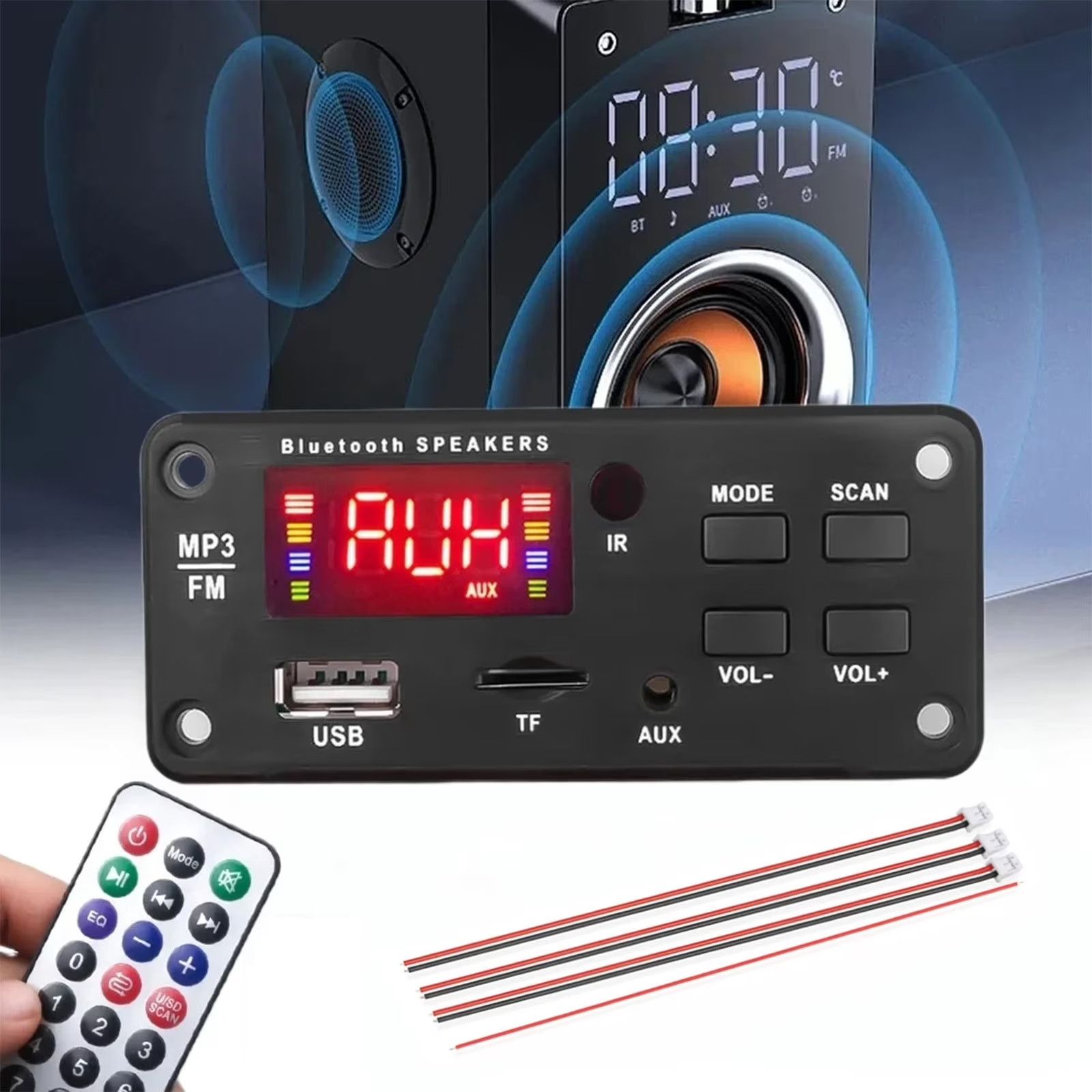 Amplifier 25Wx2 12V Mp3 Decoder Board Audio Module Bluetooth 5.0 Wireless Music Car Mp3 Player