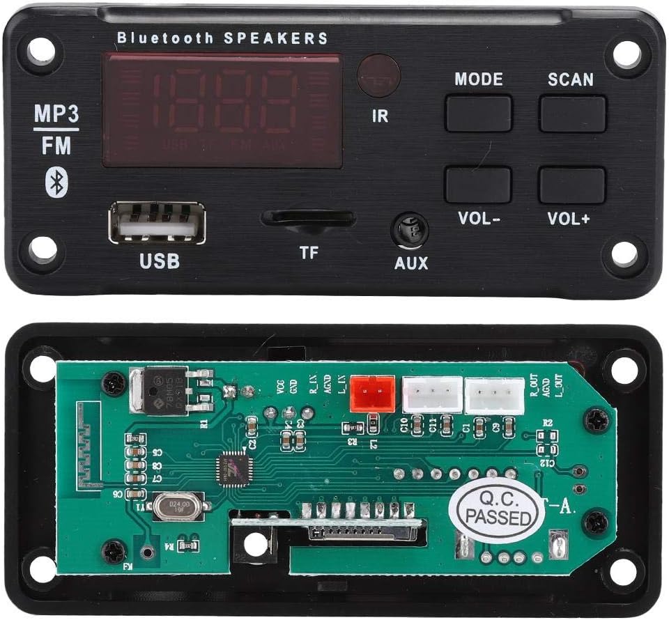 Amplifier 25Wx2 12V Mp3 Decoder Board Audio Module Bluetooth 5.0 Wireless Music Car Mp3 Player