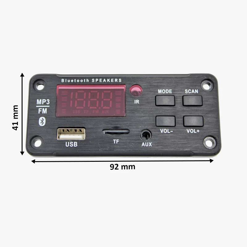 Amplifier 25Wx2 12V Mp3 Decoder Board Audio Module Bluetooth 5.0 Wireless Music Car Mp3 Player