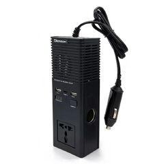 Olesson1665 Car Power Inverter 200W Power Socket Car Cigarette Lighter Charger 12V to 220V Car Inverter Dual USB with Type C Charging Ports