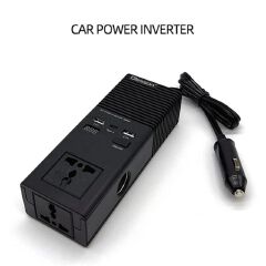 Olesson1665 Car Power Inverter 200W Power Socket Car Cigarette Lighter Charger 12V to 220V Car Inverter Dual USB with Type C Charging Ports