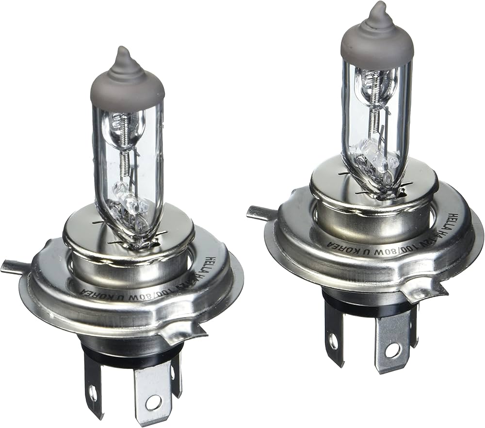 2Pcs DC 12V H4 100/90W Hight Power Car Headlight Bulbs Auto Halogen Lamp 4300K Yellow Head Light Duty 100W with both low and high beam