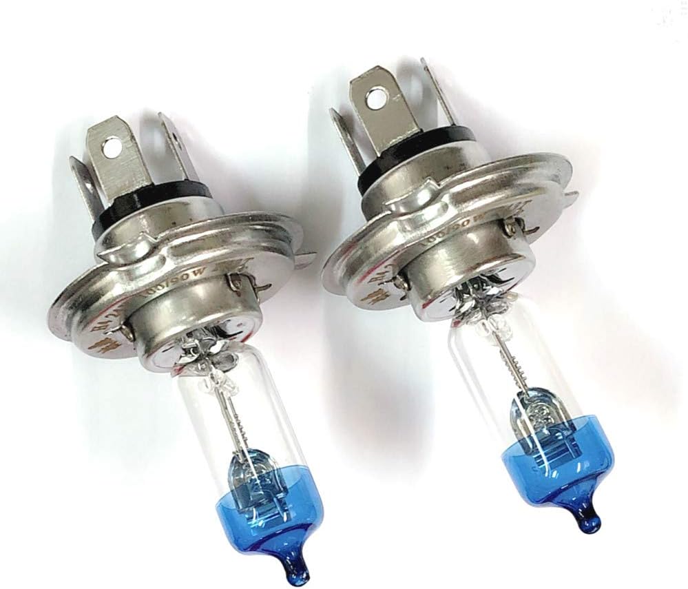 2Pcs DC 12V H4 100/90W Hight Power Car Headlight Bulbs Auto Halogen Lamp 4300K Yellow Head Light Duty 100W with both low and high beam