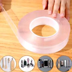 Versatile Reusable Double-Sided Waterproof Adhesive Tape - Strong Hold, Easy to Remove, Perfect for Kitchen & Bathroom Surfaces