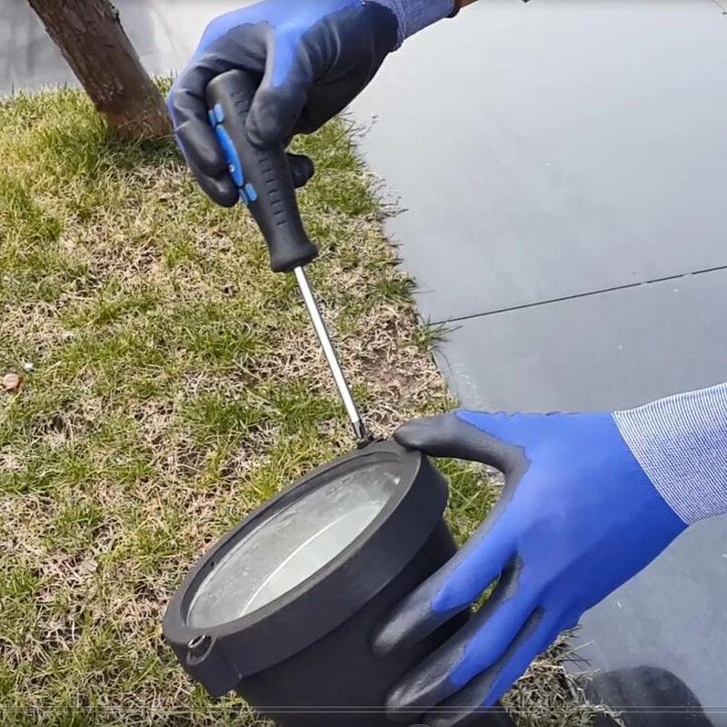 Wrinkled Palm Dipped Unisex Blue Latex Crinkle Coated Knit Hand Protect Gloves Labour Gloves