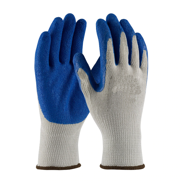 Wrinkled Palm Dipped Unisex Blue Latex Crinkle Coated Knit Hand Protect Gloves Labour Gloves