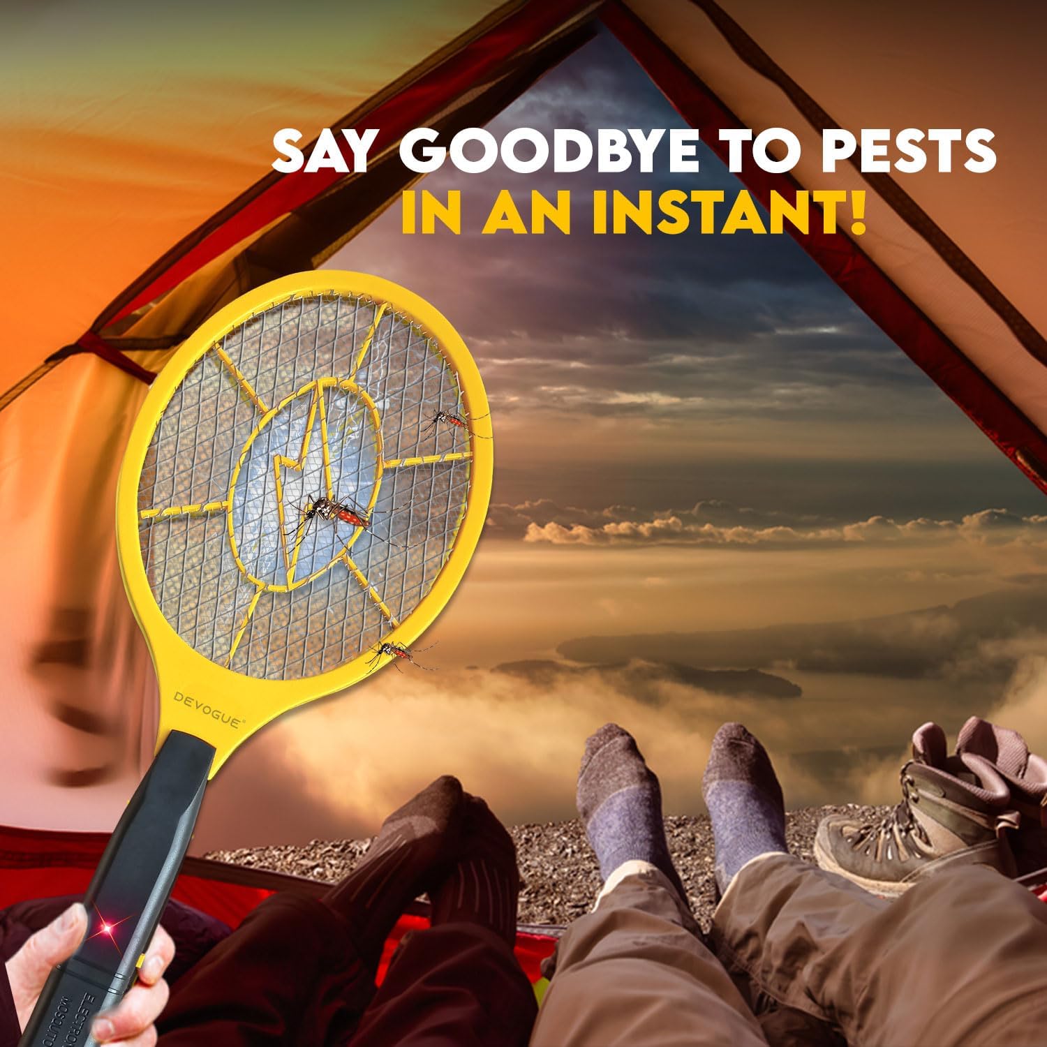 Electric Rechargeable Mosquito racket Swatter Killer Led Light Hand-Held Electric Fly Mosquito Insect Bugs Zapper Killer