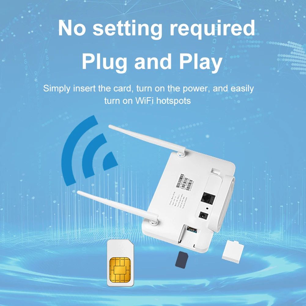 WiFi Router 300Mbps 4G Router Wireless Modem External Antenna with SIM Card Slot Internet Connection Supports Both Airtel and Safaricom