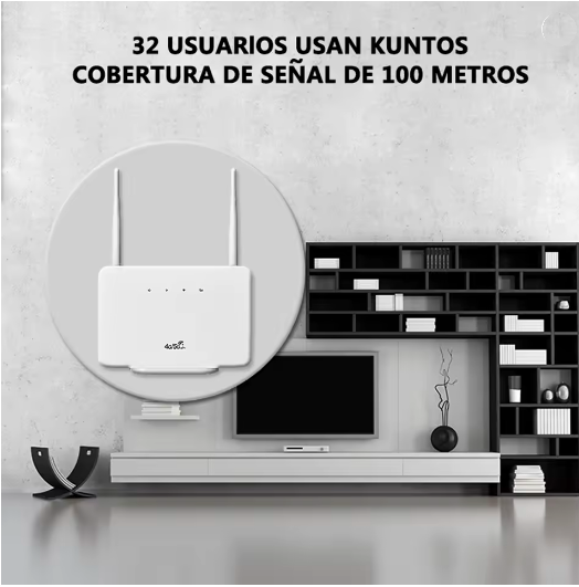 WiFi Router 300Mbps 4G Router Wireless Modem External Antenna with SIM Card Slot Internet Connection Supports Both Airtel and Safaricom