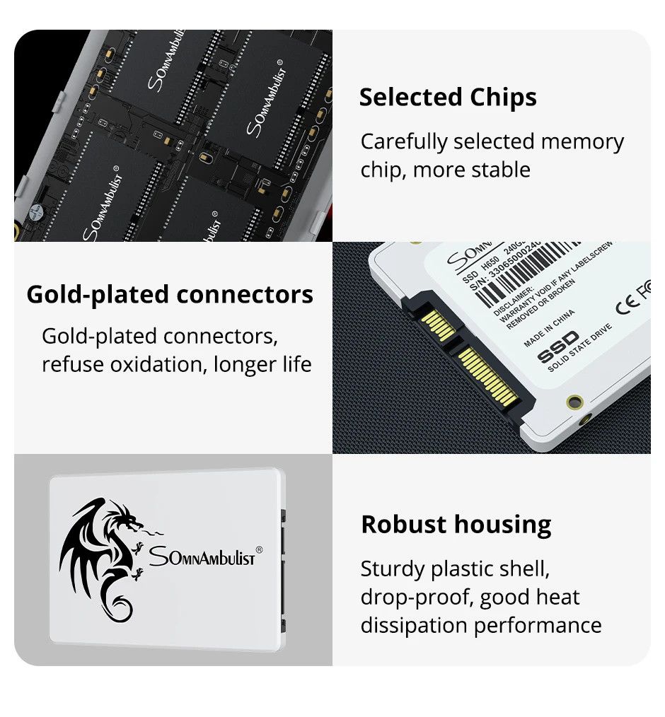 SomnAmbulist SSD 2.5 64GB 128GB for Laptop Desktop Solid State Drive Sata3 64GB 128GB