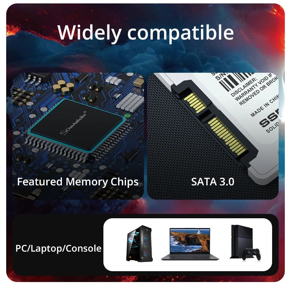 SomnAmbulist SSD 2.5 64GB 128GB for Laptop Desktop Solid State Drive Sata3 64GB 128GB