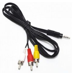 3.5mm to RCA AV Stereo Audio Video Output Cable 1.2M