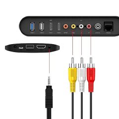 3.5mm to RCA AV Stereo Audio Video Output Cable 1.2M