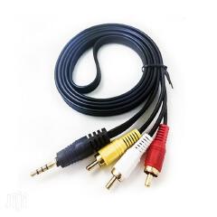 3.5mm to RCA AV Stereo Audio Video Output Cable 1.2M