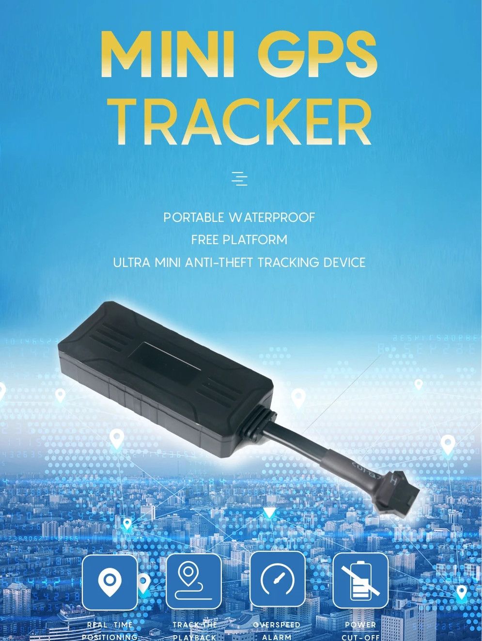 TrackerKing G109 GPS Tracker For Motorcycle 2G Anti-Lost Car Rastreador Real Time Tracking Device Locator Positioner for Cars and Bikes