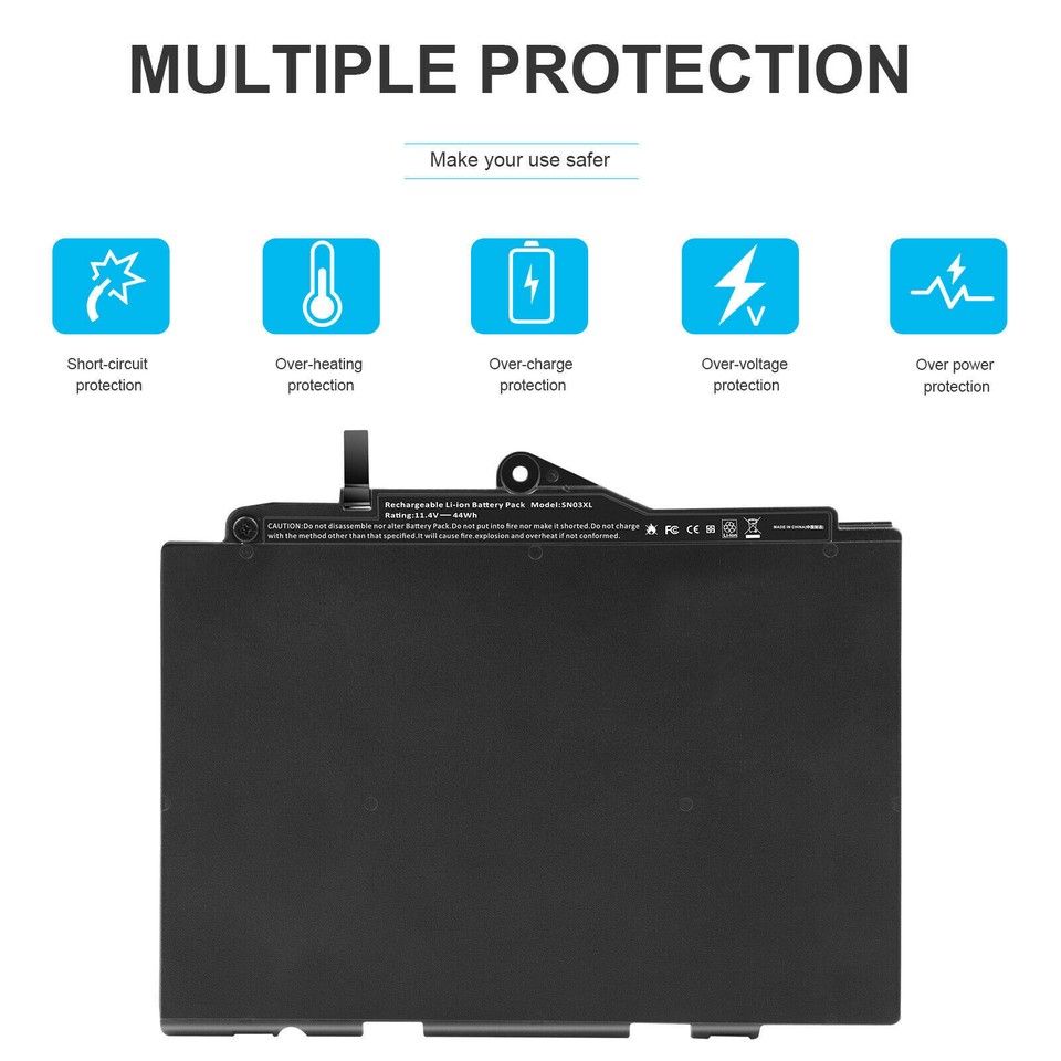 HP SN03XL Original Laptop Battery for EliteBook 820 G3 / 725 G3 / 820 G4 – Replacement Internal Battery, Long-Lasting Power.