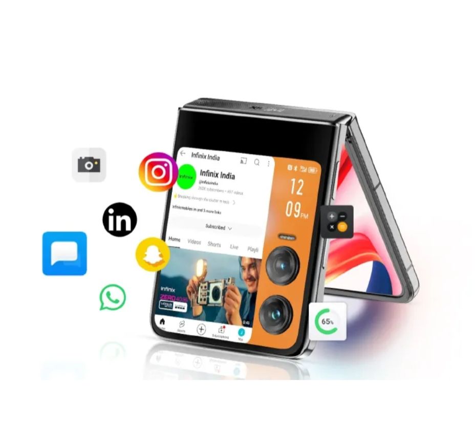 [Brand New] Infinix Zero Flip 5G 512GB ROM+8GB RAM 6.9" Foldable LTPO AMOLED 120Hz Display 50+50MP Camera MediaTek Dimensity 8020 4720mAh Battery 70W Fast Charge Flip Smart Phone
