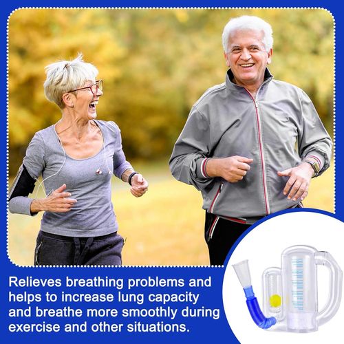 Incentive Spirometer,Adult Lung Trainer,Breathing Trainer - 5000ML Inhale Volume Measurement, Equipped with Ball Flow Rate Indicator & Scale Indicator
Incentive Spirometer,Adult Lung Trainer,Breathing