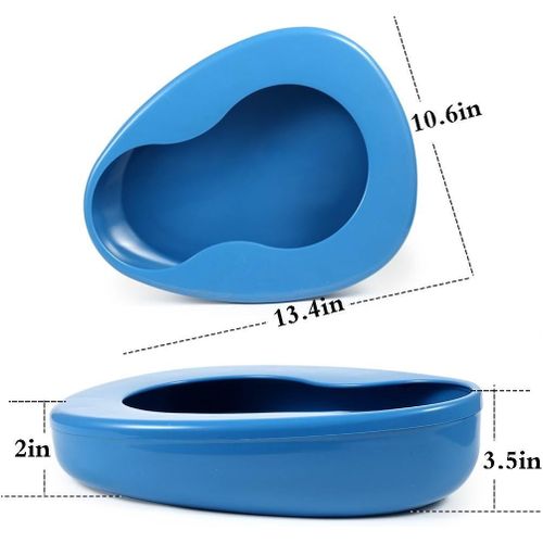 Bedpan for Elderly Females Heavy Duty Bed Pans for Elderly Men Women Thick Large Bedpans for Bedridden Patient Hospital Home Bed Pan Emergency Device (Blue)
Bedpan for Elderly Females Heavy Duty Bed P