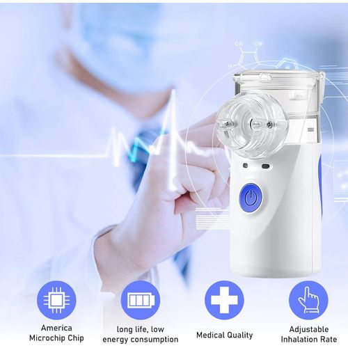 Portable Rechargeable Ultrasonic Nebulizer - Handheld Mini Electric Mesh Inhaler for Asthma Treatment
Portable Rechargeable Ultrasonic Nebulizer - Handheld Mini Electric Mesh Inhaler for Asthma Treatm