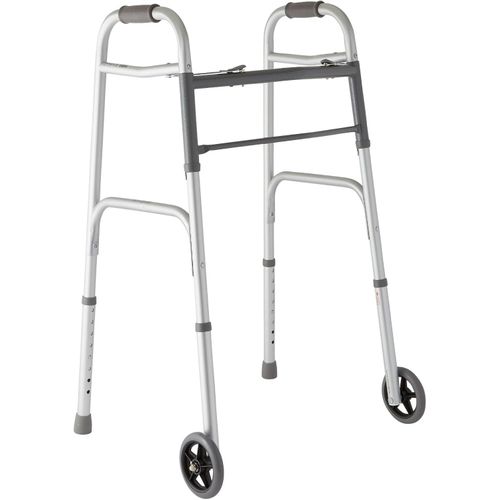 Lightweight Two Button Folding Walker with 5" Wheels, Aluminum Frame-Walking frame with wheels
Lightweight Two Button Folding Walker with 5" Wheels, Aluminum Frame-Walking frame with wheels
Lightweigh