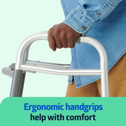 Lightweight Two Button Folding Walker with 5" Wheels, Aluminum Frame-Walking frame with wheels
Lightweight Two Button Folding Walker with 5" Wheels, Aluminum Frame-Walking frame with wheels
Lightweigh