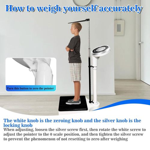 Physician Beam Scale, Classic Mechanical Beam Scales with Large Round Dial, Height and Weight Scale, Dual Reading KG/LB (A)
Physician Beam Scale, Classic Mechanical Beam Scales with Large Round Dial,