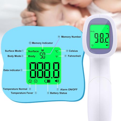 Digital Thermometer for Adults and Kids, No Touch Forehead Thermometer for Baby, 2 in 1 Body Surface Mode Infrared Thermometer with Fever Alarm and Instant Accuracy Readings
Digital Thermometer