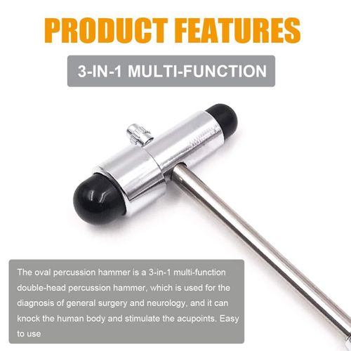 Buck Neurological Hammer, Tromner Reflex Hammer with Needle and Brush, for Neurologic Reflex Diagnosis and Testing
Buck Neurological Hammer, Tromner Reflex Hammer with Needle and Brush, for Neurologic