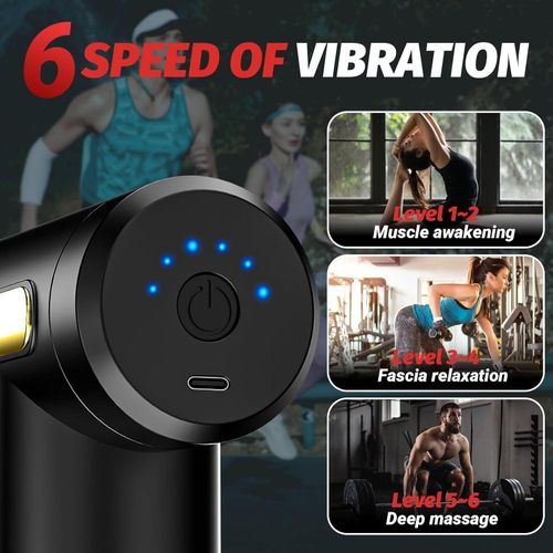 Massage Gun, Small Travel Tool, Massage Gun Deep Tissue,Percussion Handheld Portable Muscle Massager Tool for Full Body Pain Relief, Ideal Gifts for Men, Women(Black)
Massage Gun, Small Travel Tool, M