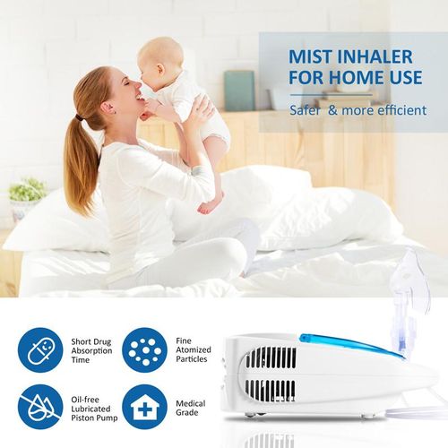 Household Health Medical Nebulizers Machine Portable Compressor Nebulizer for Asthma Breathing Coach with mouthpiece & mask, low noise compression.
Household Health Medical Nebulizers Machine Portable