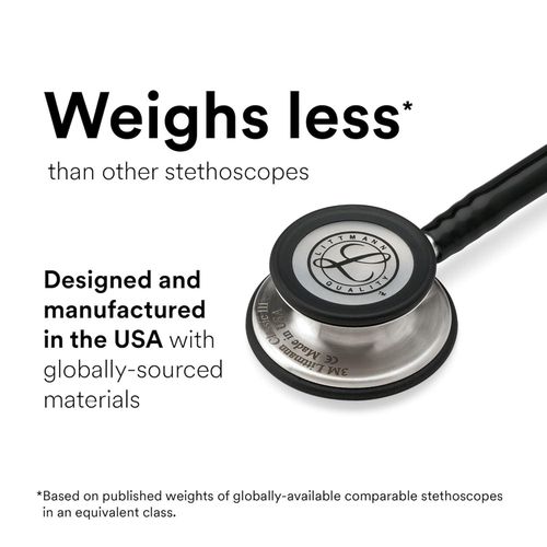 3M Littmann Classic III Monitoring Stethoscope, 5620, More Than 2X as Loud, Weighs Less, Stainless Steel Chestpiece, 27" B
3M Littmann Classic III Monitoring Stethoscope, 5620, More Than 2X as Loud, W